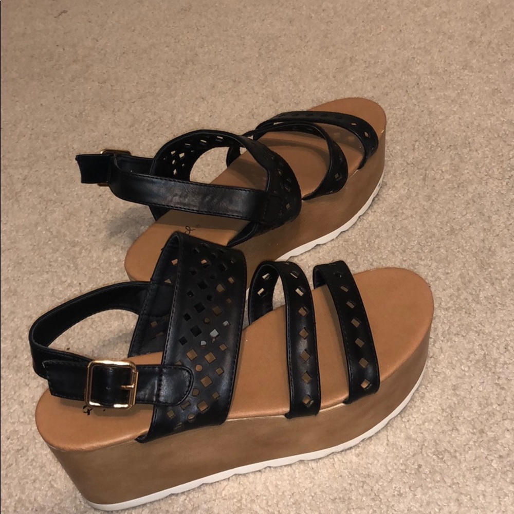 platform sandals worn once